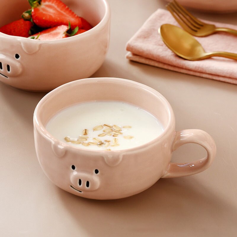 Cute Ceramic Bowl Pig Collection - Lia's Room