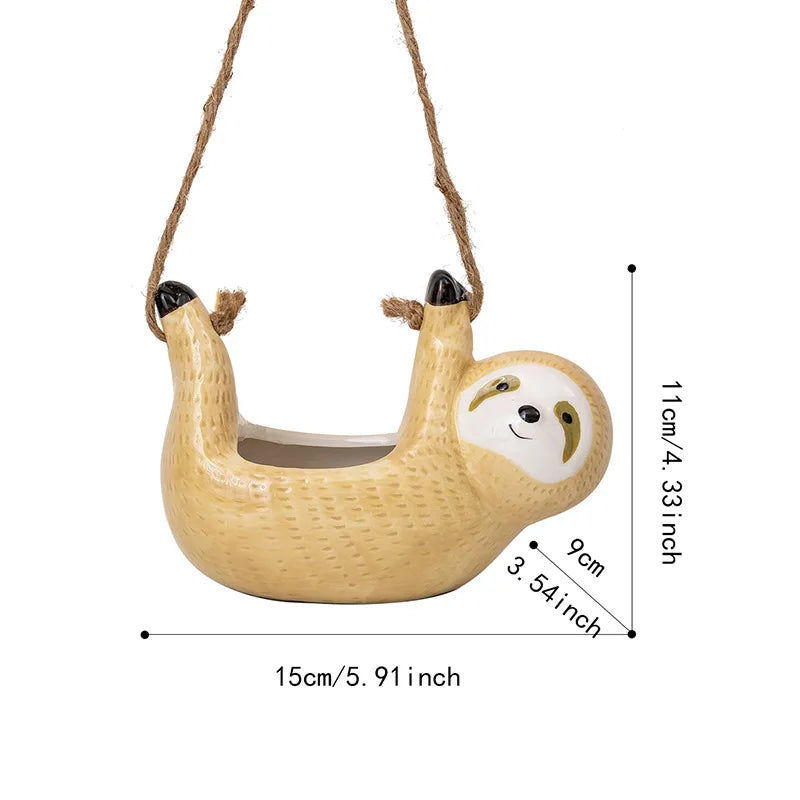 Hanging Sloth Planter - Lia's Room