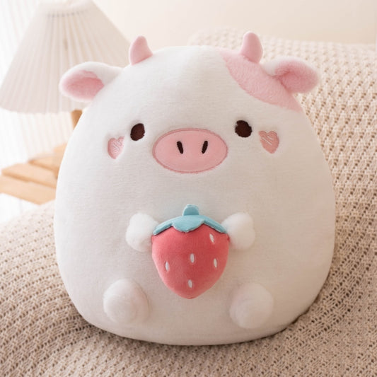 Popcorn Cat & Strawberry Cow Plush - Lia's Room