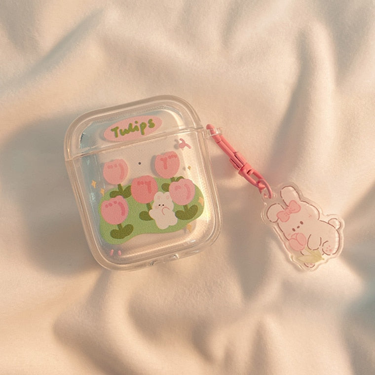 Pink Tulip Airpod Case - Lia's Room