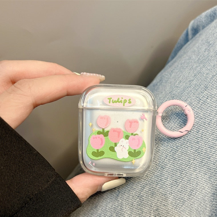 Pink Tulip Airpod Case - Lia's Room