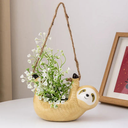 Hanging Sloth Planter - Lia's Room