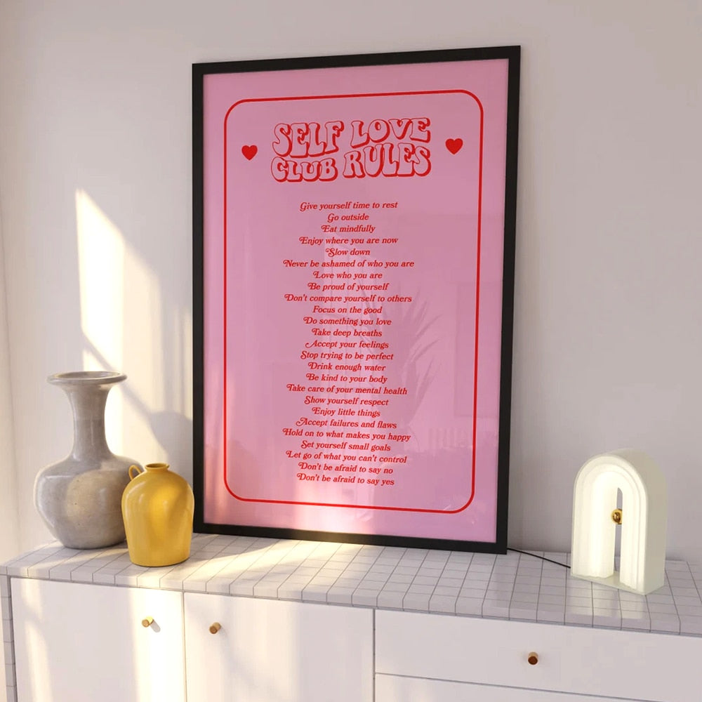 Self Love Quote Poster - Lia's Room