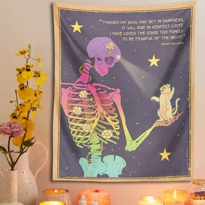 Skeleton Tapestry Retro Wall Decor - Lia's Room