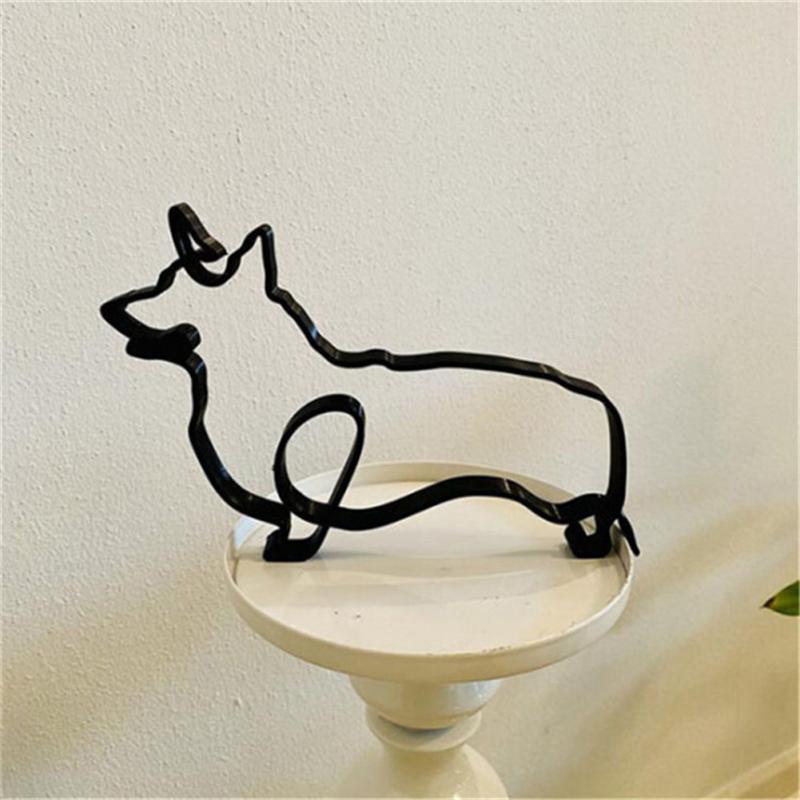 Modern Metal Dog Sculpture - Lia's Room