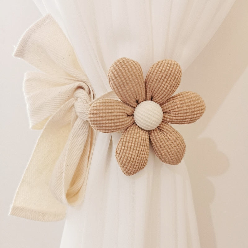 Flower Curtain Tiebacks - Lia's Room