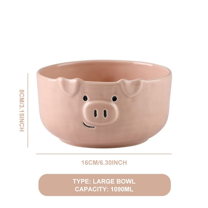 Cute Ceramic Bowl Pig Collection - Lia's Room