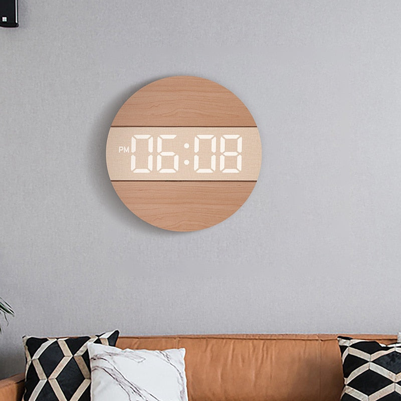 Solid Wood Digital Clock - Lia's Room