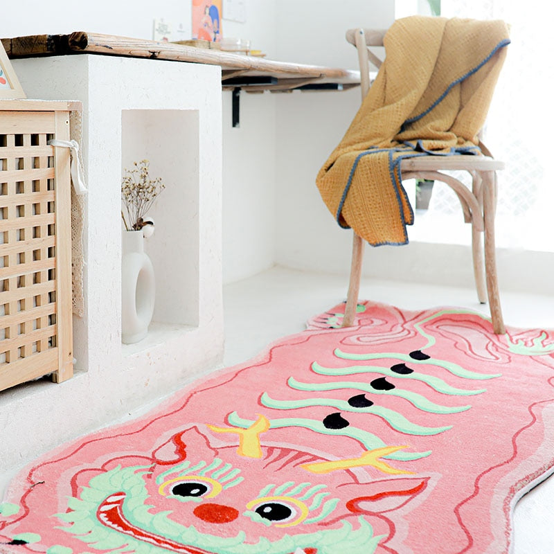 Pink Dragon Rug - Lia's Room