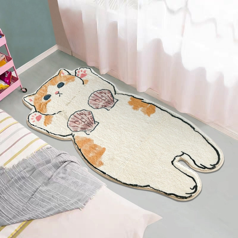 Fluffy Cat Rug - Lia's Room