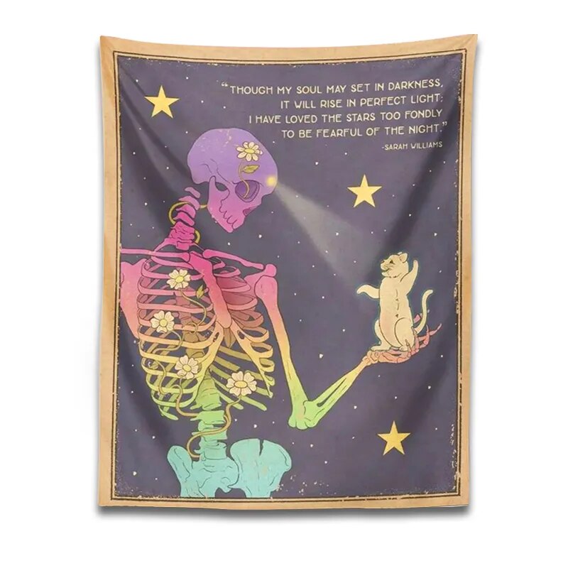 Skeleton Tapestry Retro Wall Decor - Lia's Room