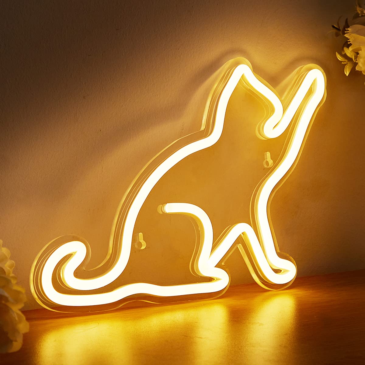 Cat Neon Wall Light - Lia's Room