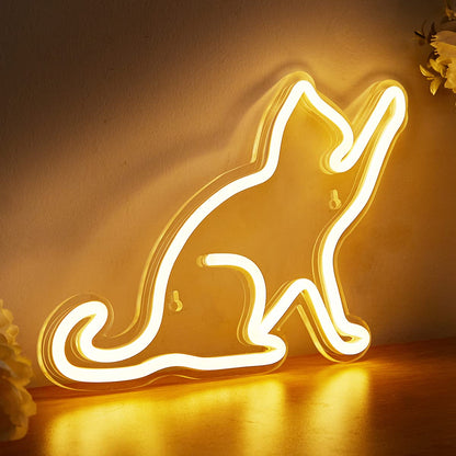 Cat Neon Wall Light - Lia's Room