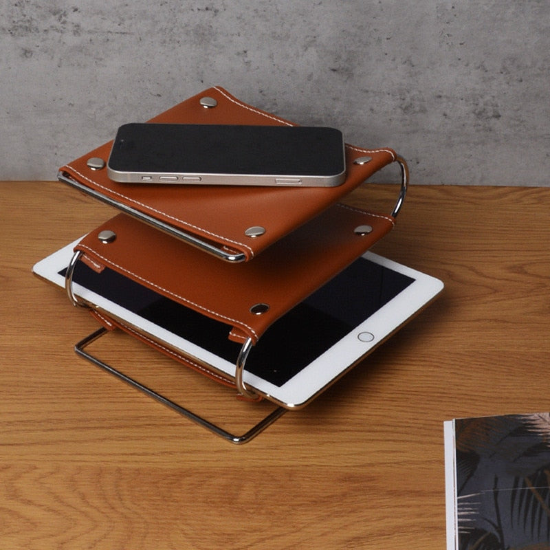 Multifunctional Leather Tray - Lia's Room