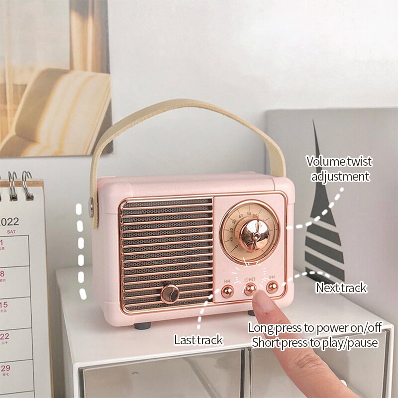 Retro Mini Bluetooth Speaker Radio - Lia's Room