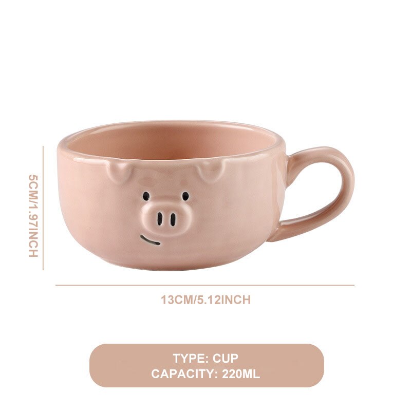 Cute Ceramic Bowl Pig Collection - Lia's Room