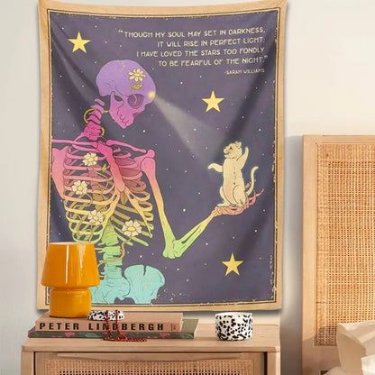 Skeleton Tapestry Retro Wall Decor - Lia's Room