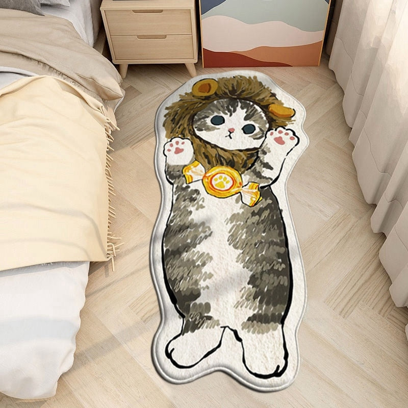 Fluffy Cat Rug - Lia's Room