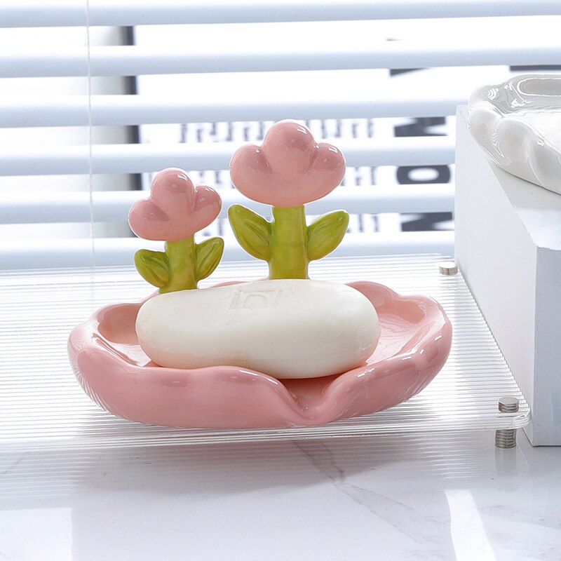 Tulip Ceramic Soap Dish - Lia's Room