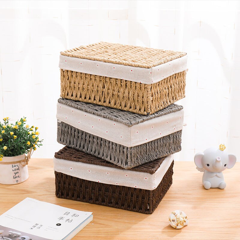 Rope Storage Basket - Beige, Gray, Brown - Lia's Room