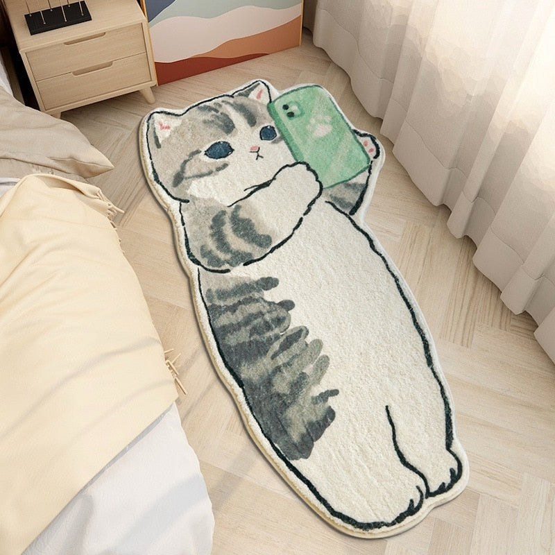 Fluffy Cat Rug - Lia's Room