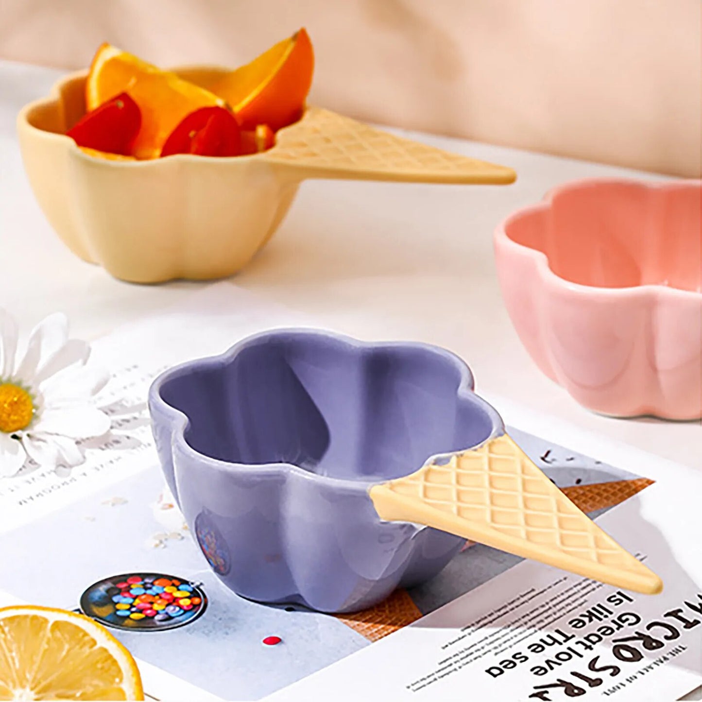 Porcelain Ice Cream Dessert Bowl - Lia's Room