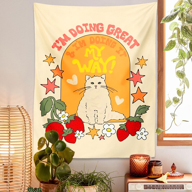 Cute Cat Tapestry - Lia's Room