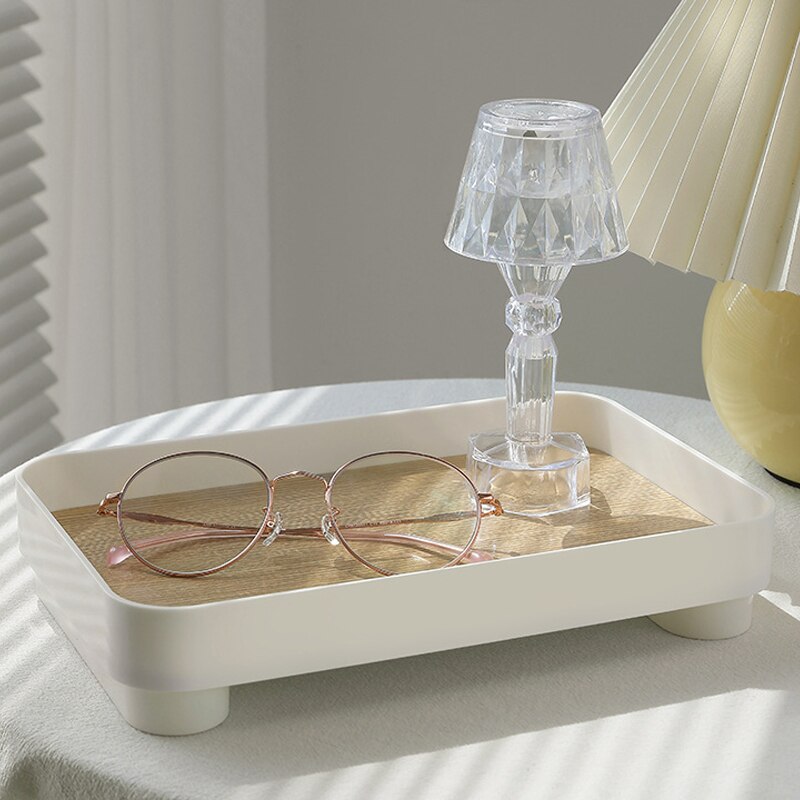 Wooden White Tray Decor - Lia's Room