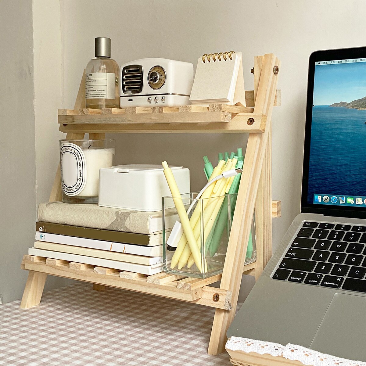 Wooden Desk Rack - Lia's Room