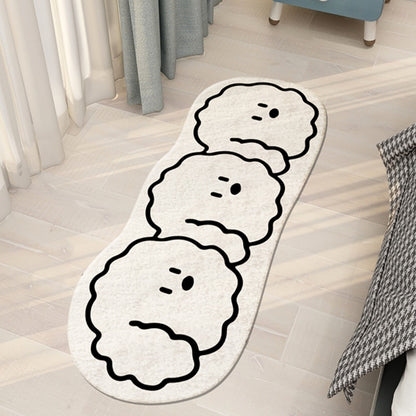 Cartoon White Bedside Rug - Lia's Room