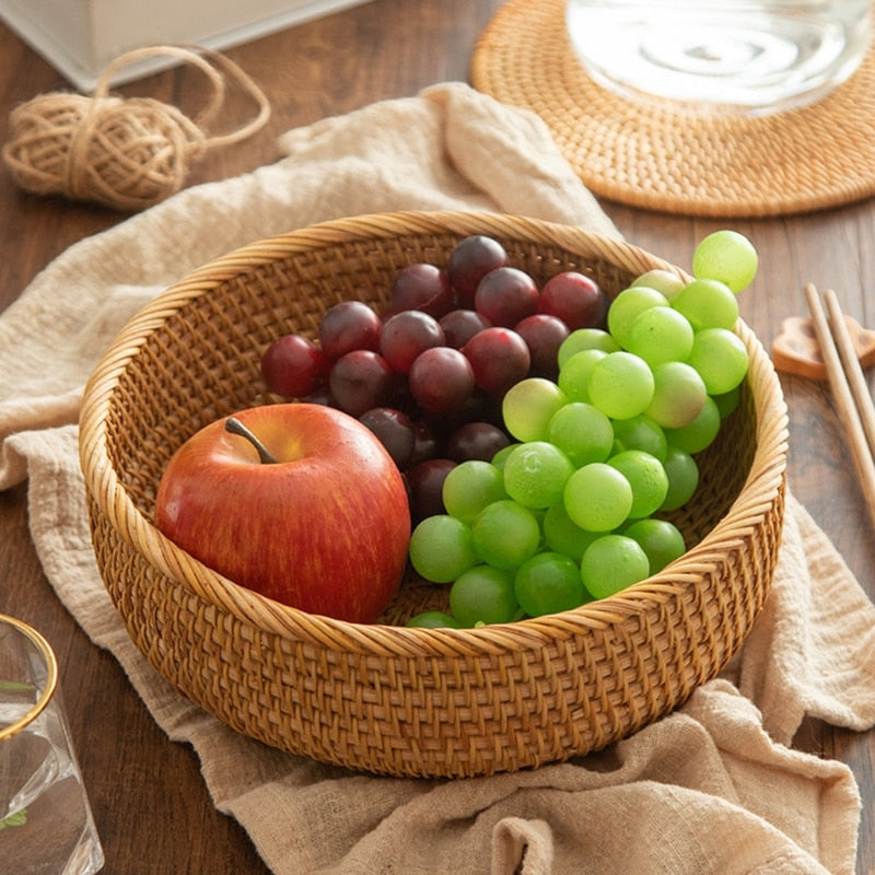 Handwoven Rattan Fruit Tray and Storage Box - Lia's Room