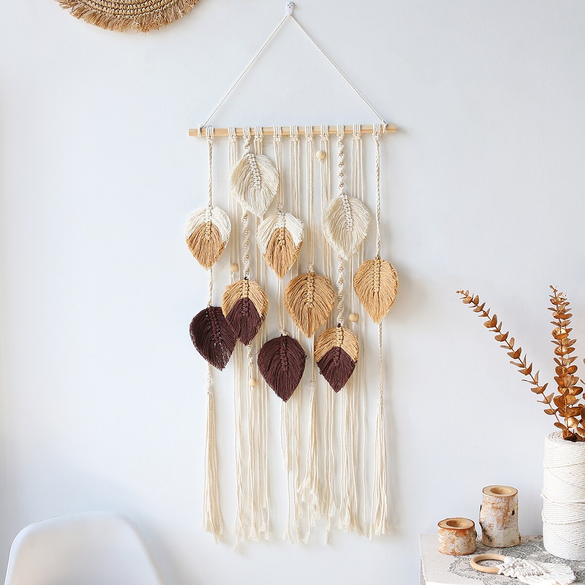 Leaf Wall Macrame Tapestry - Lia's Room