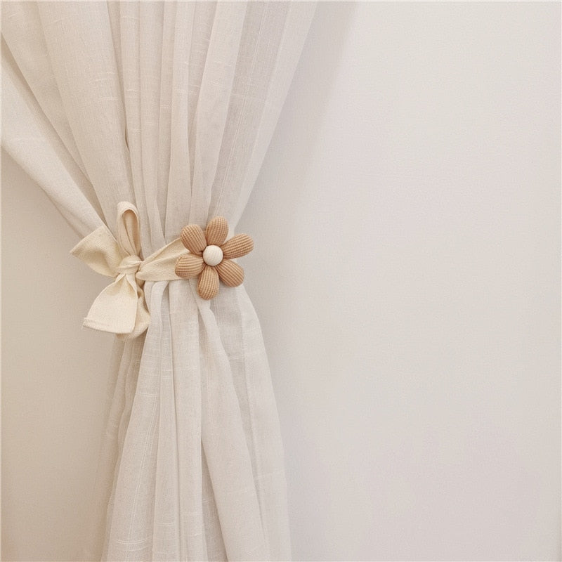 Flower Curtain Tiebacks - Lia's Room