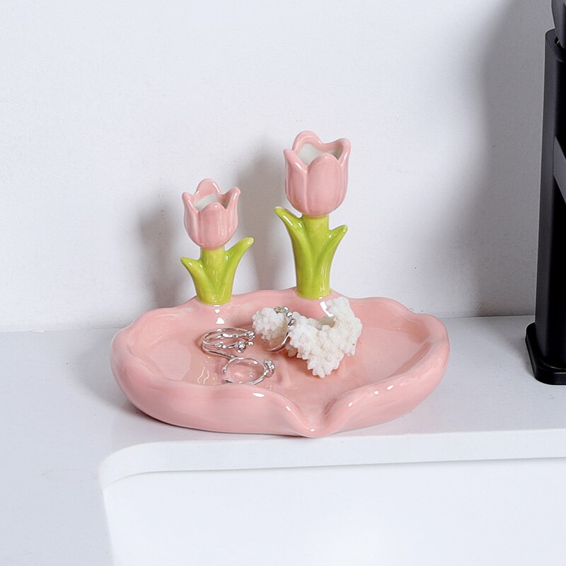 Tulip Ceramic Soap Dish - Lia's Room