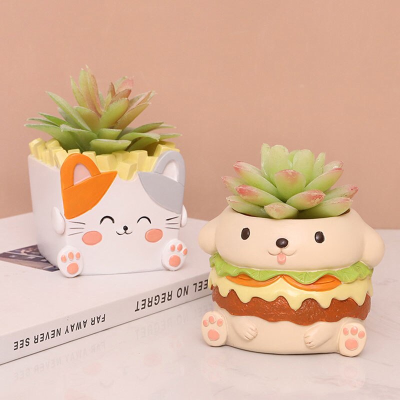 Puppy & Kitty Fast Food Planter - Lia's Room