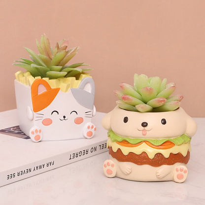 Puppy & Kitty Fast Food Planter - Lia's Room