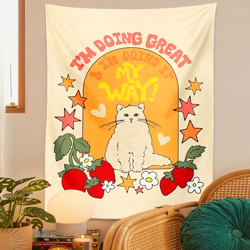 Cute Cat Tapestry - Lia's Room