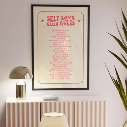 Self Love Quote Poster - Lia's Room