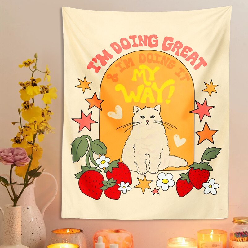 Cute Cat Tapestry - Lia's Room