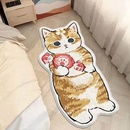 Fluffy Cat Rug - Lia's Room