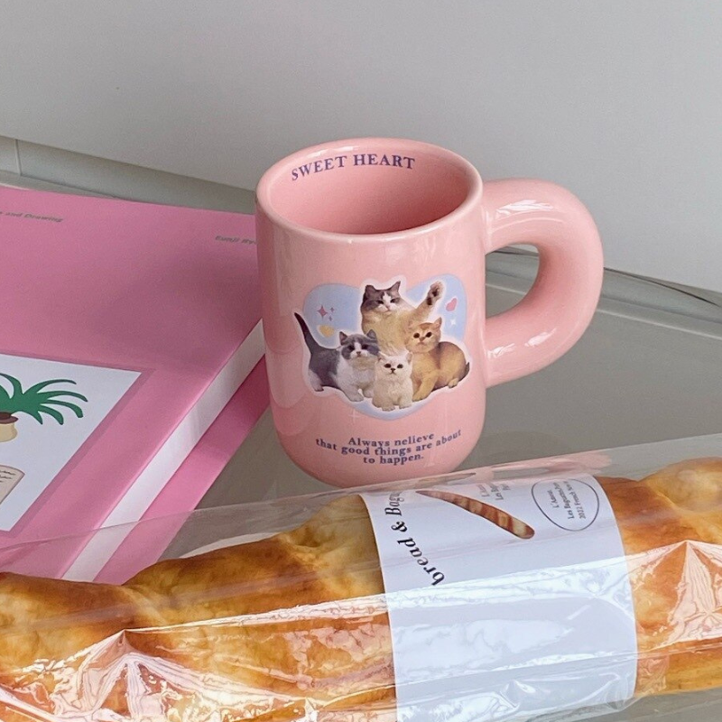 Pink Kitty Mug - Lia's Room