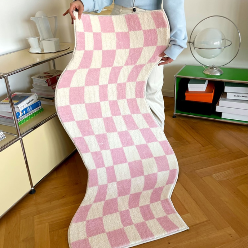 Checkerboard Rug - Lia's Room