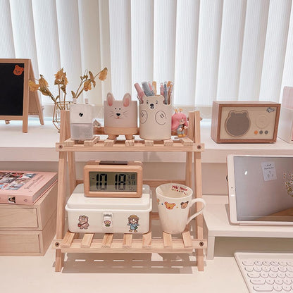 Wooden Desk Rack - Lia's Room