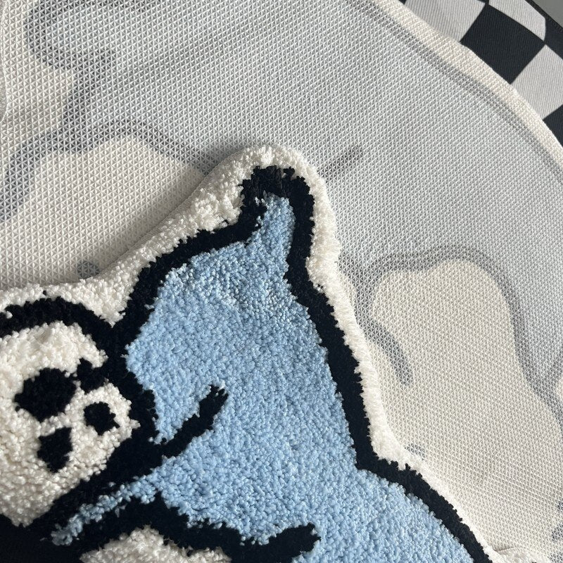 White Puppy Cartoon Rug - Lia's Room