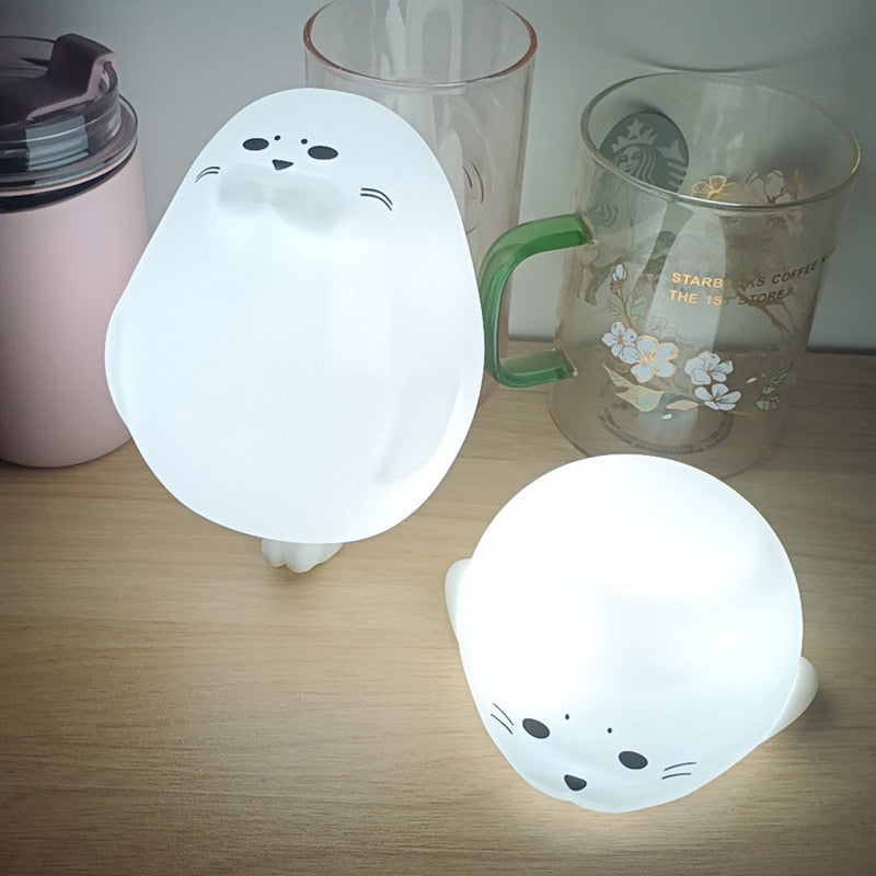 Cute Seal LED Night Light - Lia's Room