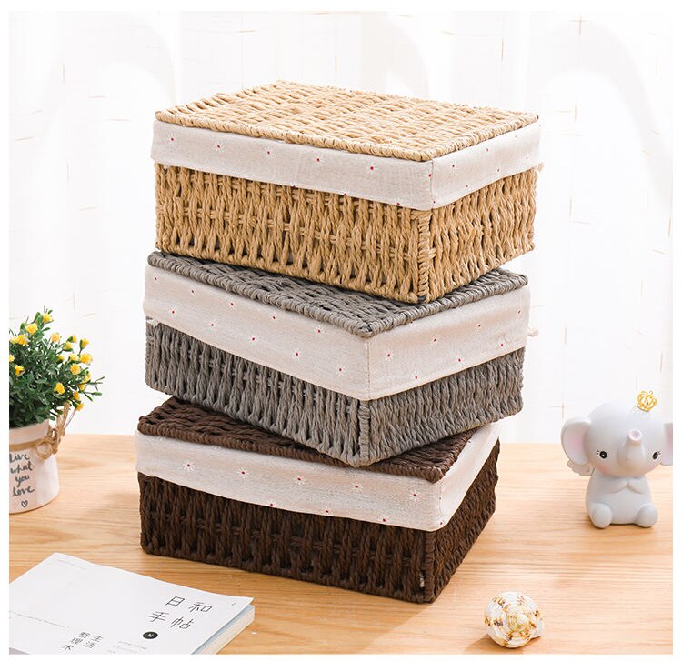 Rope Storage Basket - Beige, Gray, Brown - Lia's Room