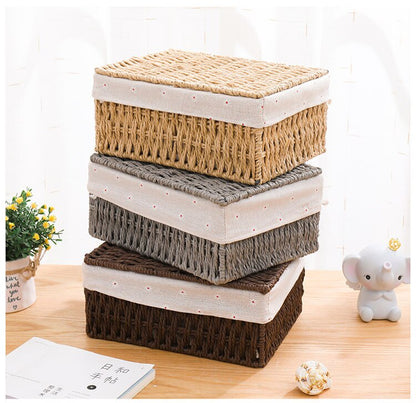 Rope Storage Basket - Beige, Gray, Brown - Lia's Room