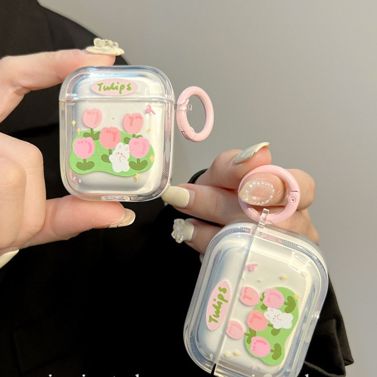 Pink Tulip Airpod Case - Lia's Room