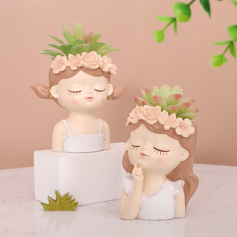 Fairy Girl Portrait Planter - Lia's Room