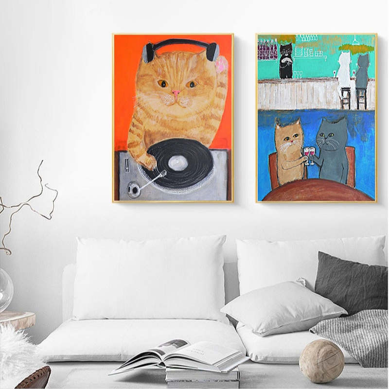 Cats Activities Canvas Poster - Lia's Room